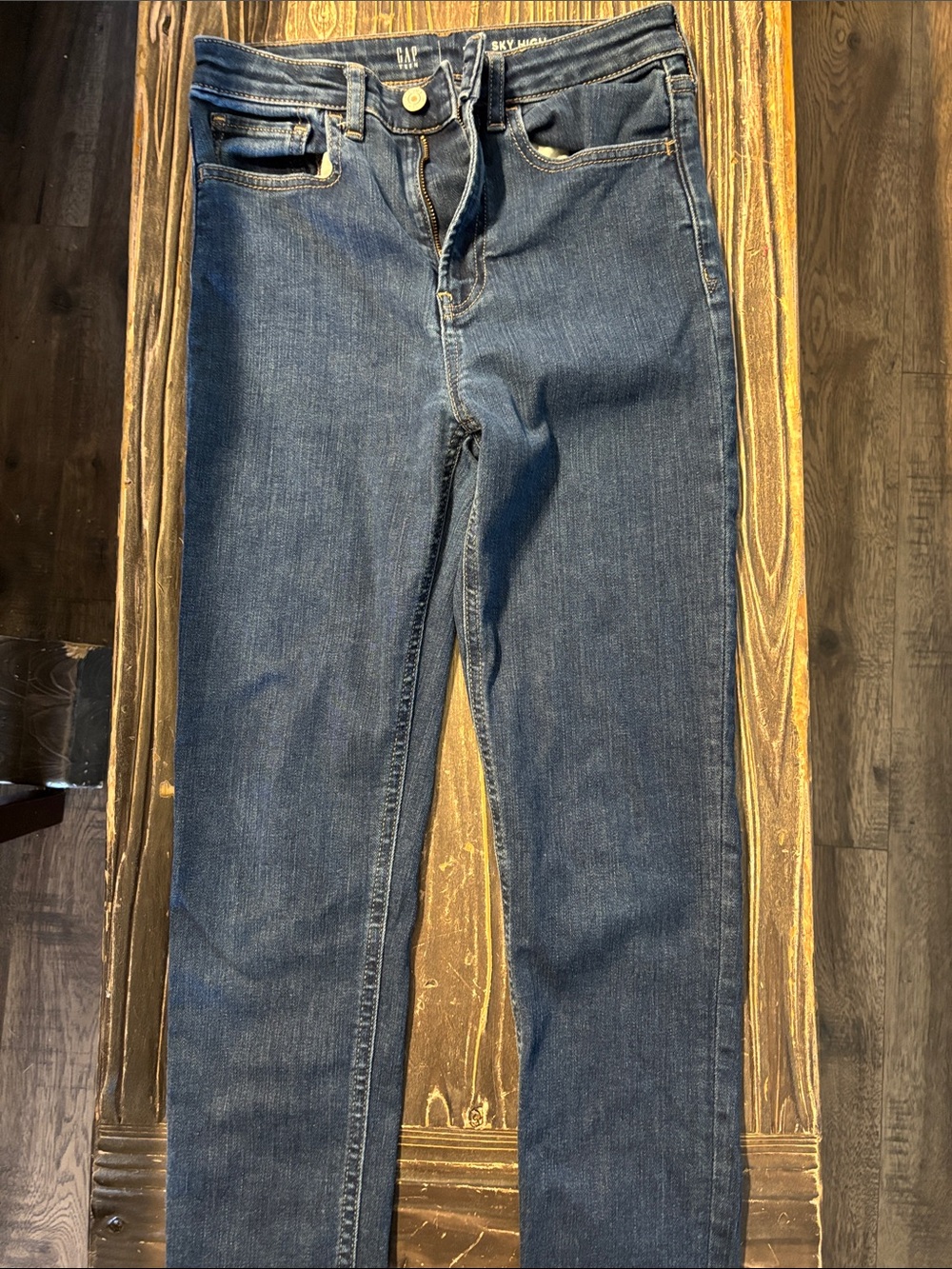 GAP Teen Sky High Skinny Jeans in Dark Blue